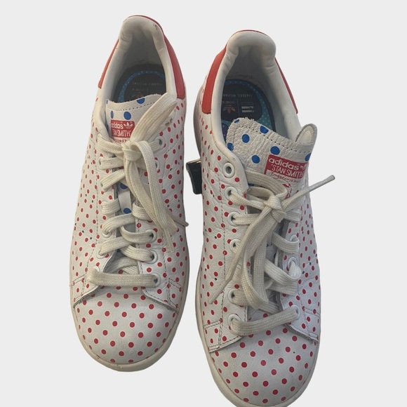 Adidas Stan Smith Leather Polka Dot Sneakers Shoes Pharrell Williams Size 8.5 - Picture 2 of 9